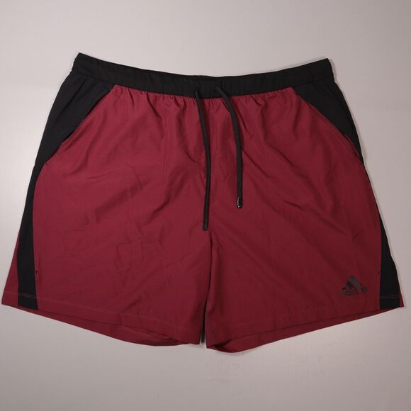Adidas Aeromotion Woven Men's XXL Training Shorts H29169 Burgundy 7" Inseam - Picture 1 of 8